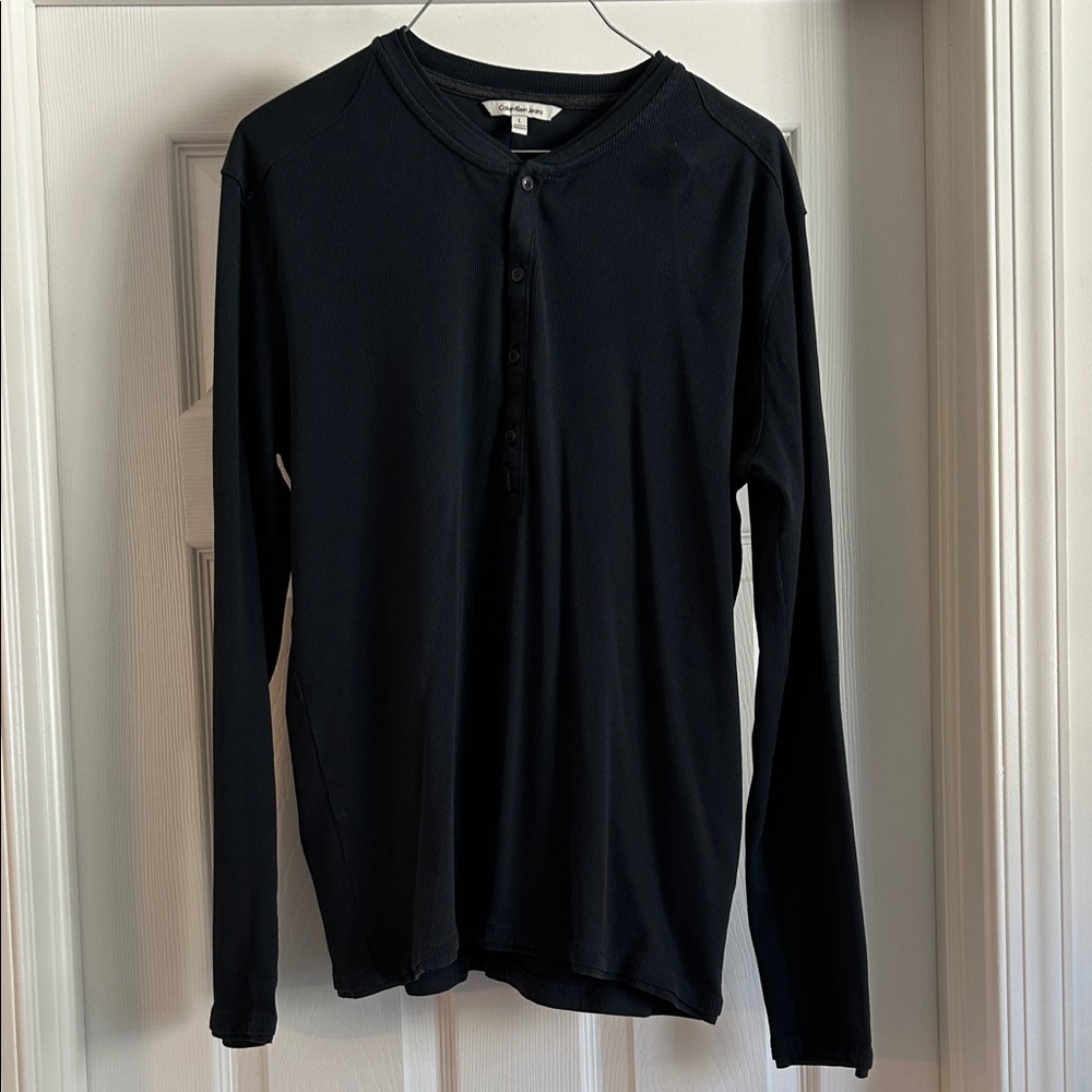 Men's Navy Henley Shirt